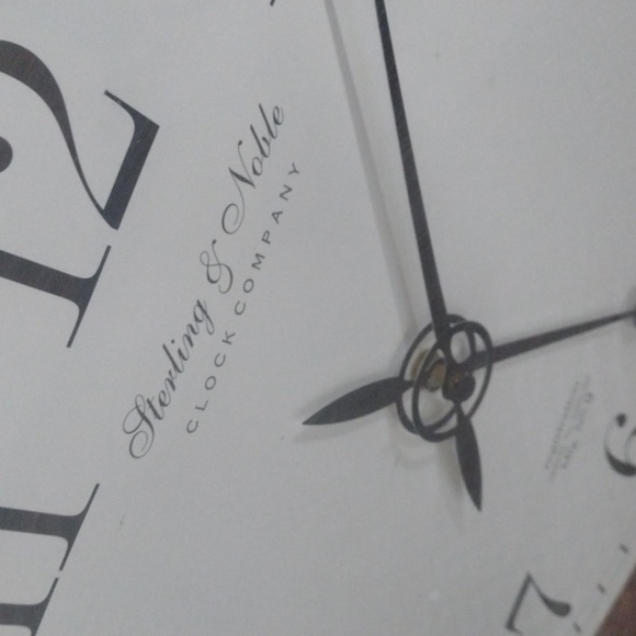 18" Round Brown with Gold Trim Wall Clock - Picture 2 of 5